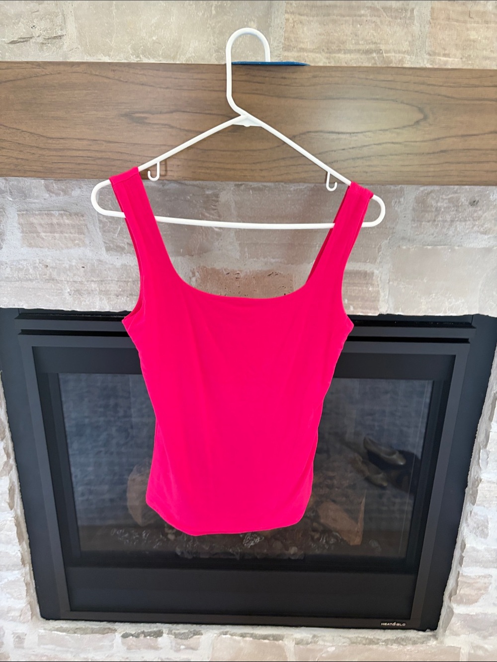 Classic Scoop Neck Tank Top in Hot Pink